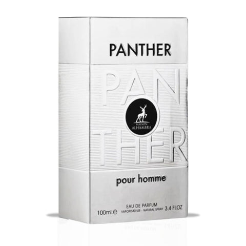 Panther Pour Homme Eau De Parfum Spray 100ML (3.4 OZ) By Maison Alhambra | Long Lasting, Citrusy, Fresh Spicy Fragrance. - Intense Oud