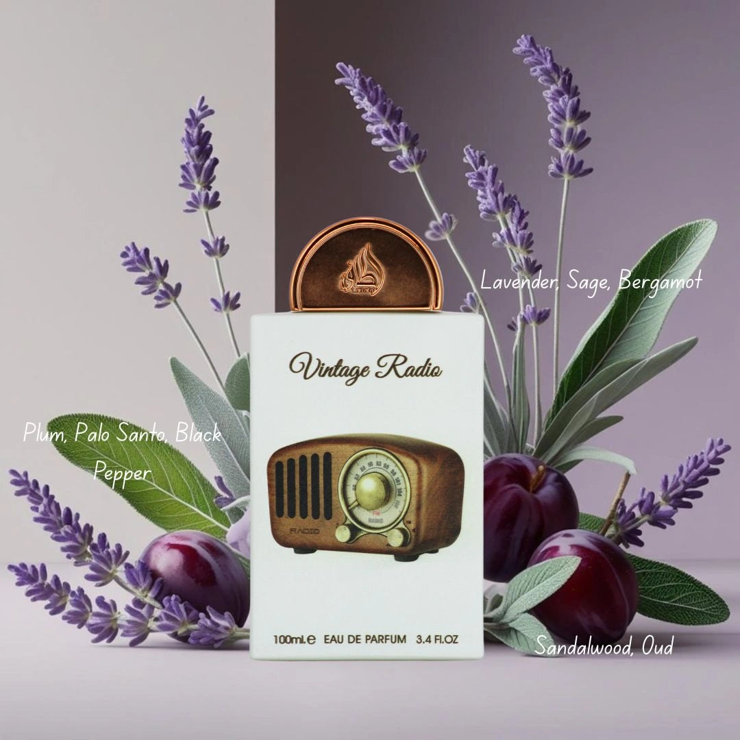 Lattafa Pride Vintage Radio 3-Piece Eau de Parfum Gift Set | A Static of Spice, A Signal of Smoke (Gift Set) - Intense Oud