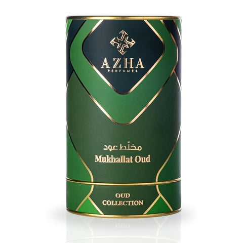 Azha Oud Collection Mukhallat Oud EDP 100ML perfume bottle with elegant design, showcasing a luxurious fragrance from Azha.
