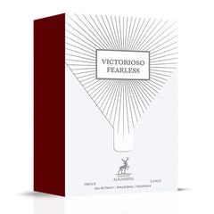 Victorioso Fearless Eau De Parfum Spray 100ML (3.4 OZ) by Maison Alhambra | A Warm, Spicy Blend of Fruit, Florals, and Woods for Cozy Elegance. - Intense Oud