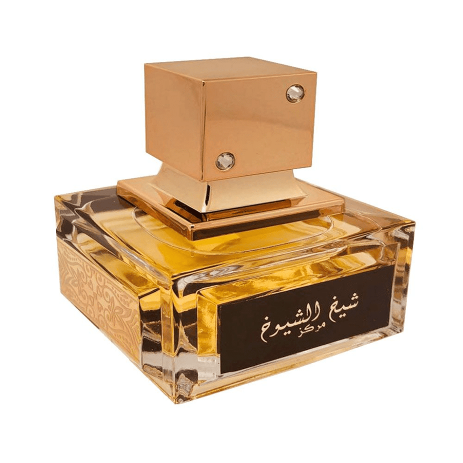 Lattafa Sheikh Al Shuyukh Marakaz 100ML Eau De Parfum bottle with elegant packaging, concentrated fragrance for men and women.