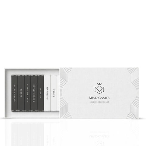 Mind Games Artisan Collection 10-piece sample discovery set with 2ml vials, showcasing a variety of colors and flavors.