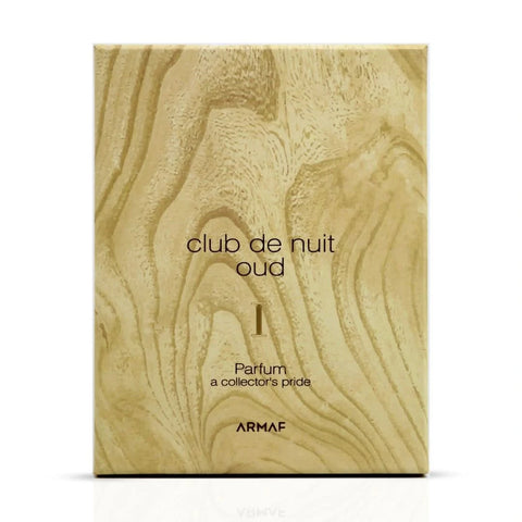 Armaf Club De Nuit Oud I Eau de Parfum spray bottle with black cap and elegant label, 105ml (3.5 oz).