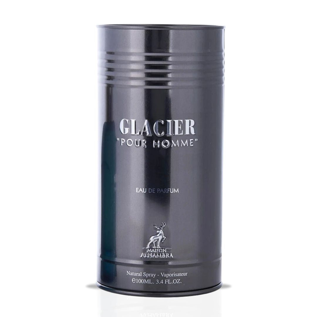Glacier Pour Homme Eau De Parfum Spray 100ML (3.4 OZ) By Maison Alhambra | Long Lasting, Fresh, Spicy, Luxurious Fragrance. - Intense Oud