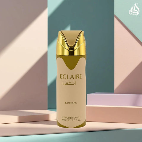 Eclaire Deodorant Spray 200ML (6.7 OZ) by Lattafa | A Gourmand Fantasy of Caramel & Praline—Softened by Blooms & Musk. - Intense Oud
