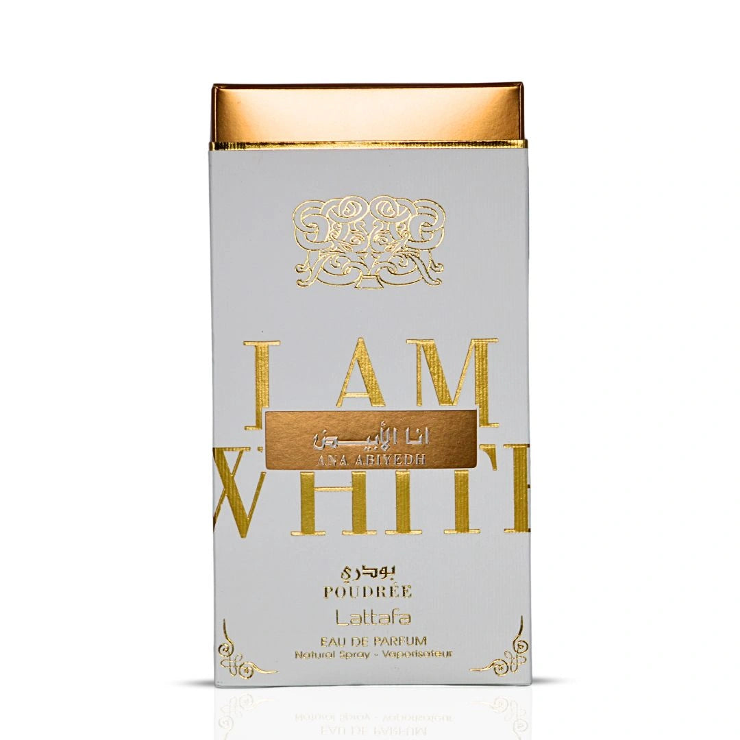 Ana Abiyedh Poudree Eau de Parfum Spray 60ml (2.4 oz) by Lattafa | A Whisper of Powdered Petals & Vanilla Silk - Intense Oud