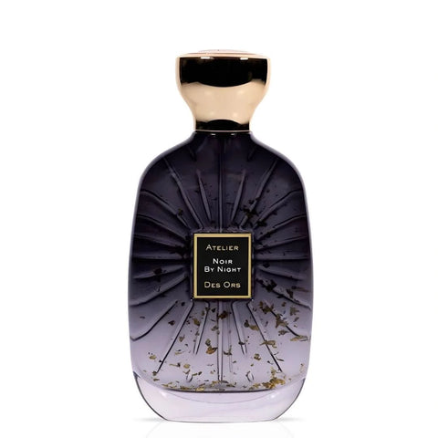 Noir by Night Eau de Parfum spray bottle by Atelier Des Ores, 100ml (3.4 oz), with elegant black and gold packaging.