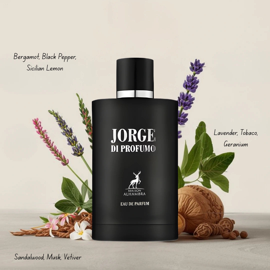 Maison Alhambra Summer Bundle featuring Jorge di Profumo, Aqua, and Deep Blue Eau de Parfum sprays in 100ml bottles.