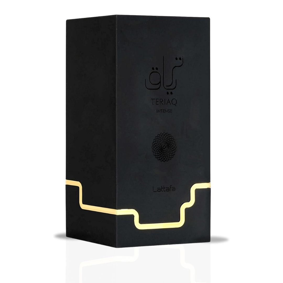 Teriaq Intense Eau De Parfum Spray 100ML (3.4 OZ) By Lattafa | Long Lasting, Luxurious, Spicy, Warm, Sweet Undertones. - Intense Oud