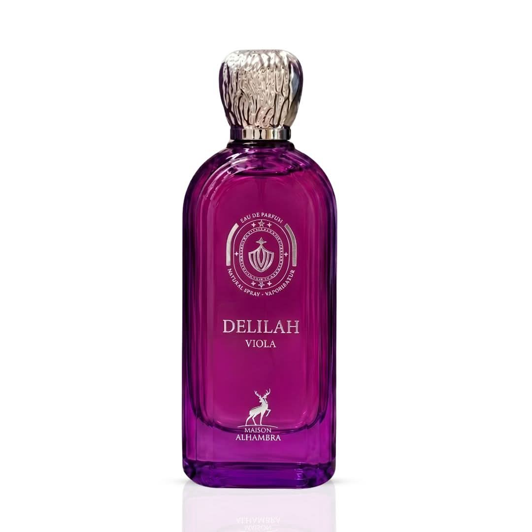 AUCTION Delilah Viola Eau de Parfum Spray 100ml (3.4 oz) by Maison Alhambra (Velvet Pouch)