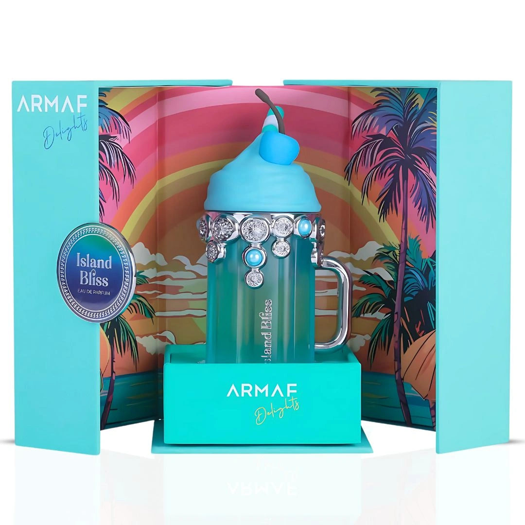 Island Bliss Eau de Parfum Spray 100ml (3.4 oz) by Armaf Delights | A Tropical Serenade of Berries & Cream - Intense Oud