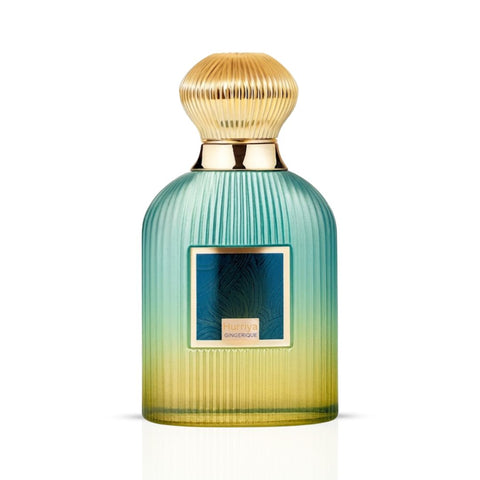 Hurriya Gingerique Eau de Parfum spray by Paris Corner, 100ml bottle with elegant packaging and floral and spicy fragrance details.