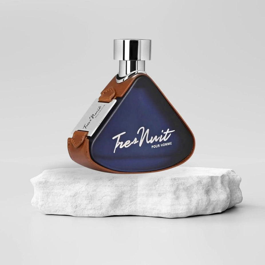 Armaf Tres Nuit Pour Homme and Valentina Pour Femme eau de parfum spray bundle, 100ml bottles with elegant packaging.