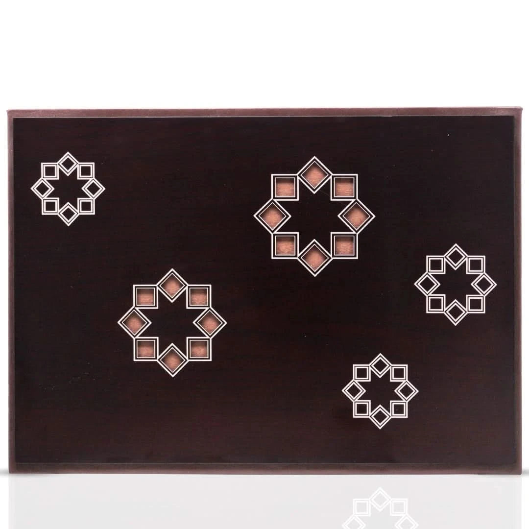 Arabian Oud Dokhon 5-piece gift set with fragrance bottles and accessories arranged on a decorative surface.