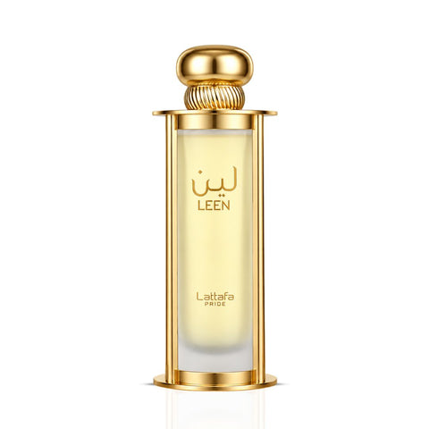 Lattafa Pride Leen EDP Eau De Parfum 100ml bottle with elegant packaging and floral scent design.