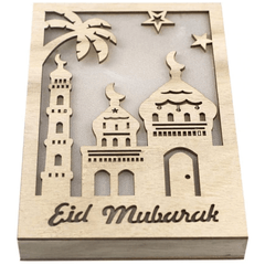 Ramadan Eid Mubarak Islamic Light Up Frame - Eid Mubarak Mosque - Intense oud