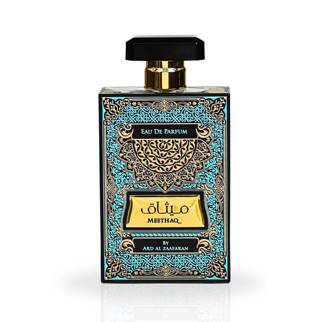 Meethaq Eau de Parfum Spray 100ml (3.4 oz) by Ard Al Zaafaran (Velvet Pouch)