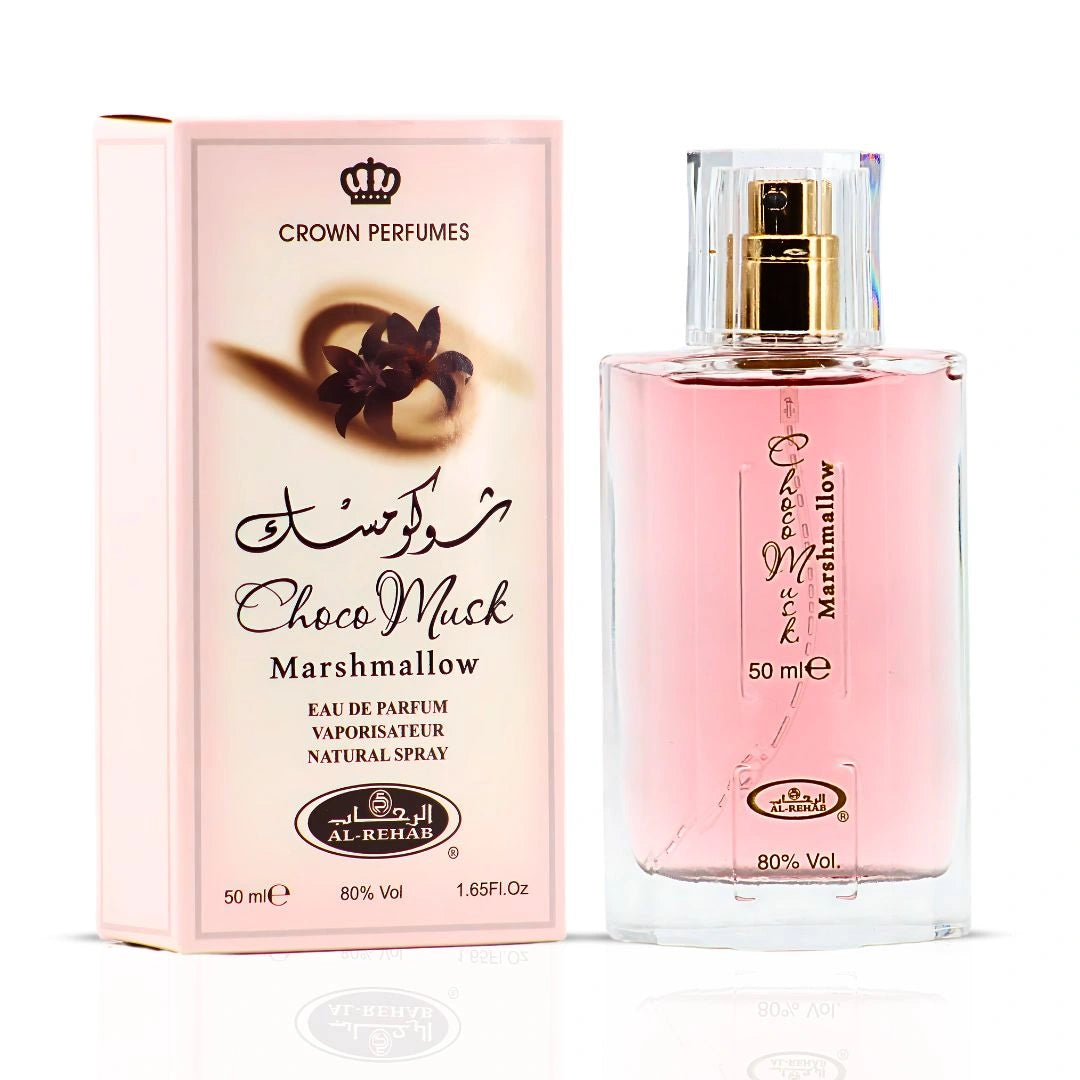 Choco Musk Marshmallow Eau de Parfum 100ml, 50ml & Perfume Oil CPO 6ml by Al Rehab (Bundle) - Intense Oud