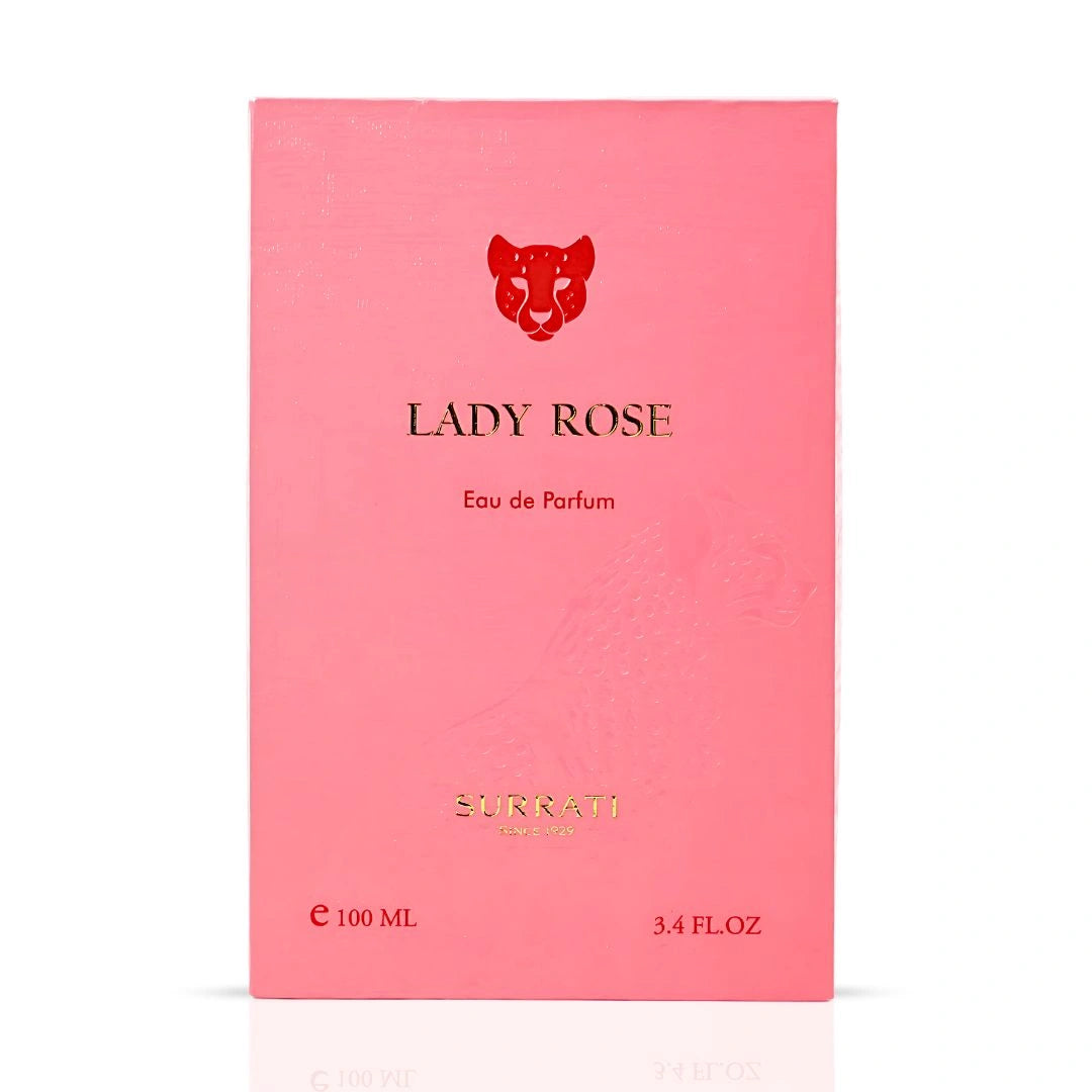 Lady Rose Eau de Parfum Spray 100ml (3.4 oz) by Surrati | Floral, Fruity, Sweet & Full of Charm - Intense Oud
