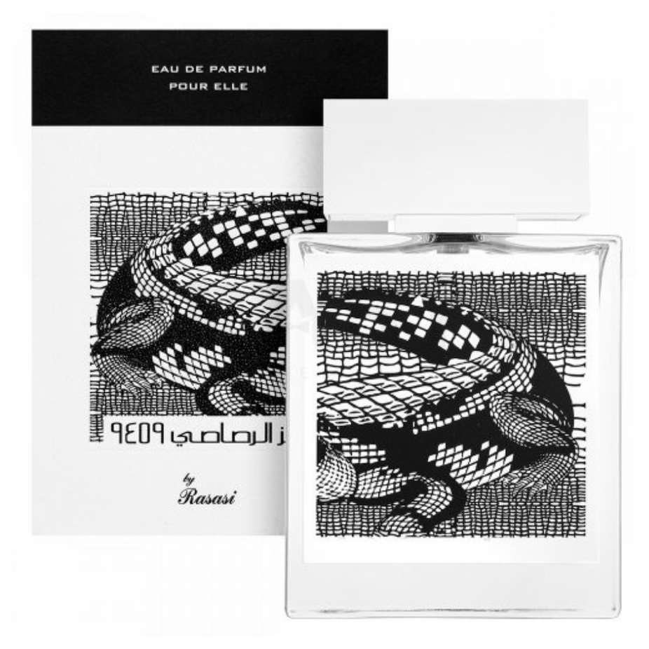 Rasasi Rumz Al Rasasi 9459 Alligator Pour Elle women’s 50ml EDP perfume bottle with elegant design