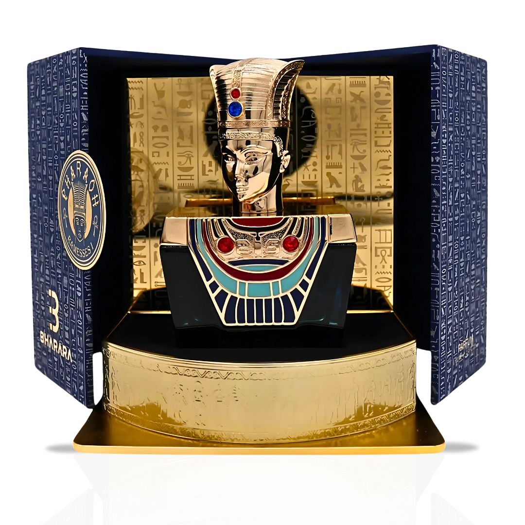 Pharaoh Ramesses I Eau De Parfum Spray 100ML (3.4 OZ) By BHARARA | A Bold & Daring Blend Of Rum, Fiery Spices, & Rich Woods With A Touch Of Sweet Caramel & Vanilla. - Intense Oud