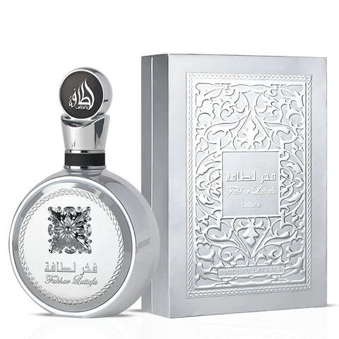 Fakhar Platin & Fakhar For Women Eau de Parfum Sprays 100ml (3.4 oz) by Lattafa (Bundle) - Intense Oud