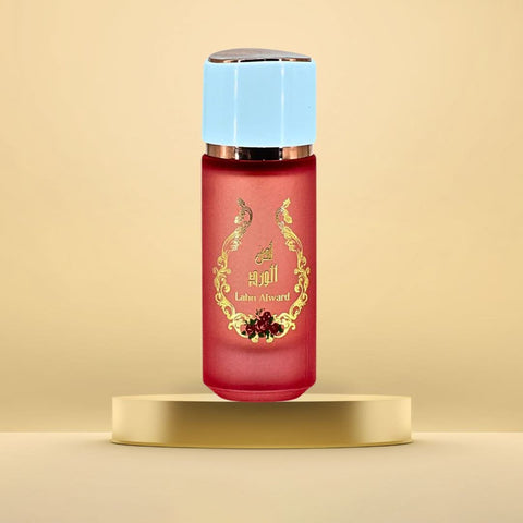 RISALA Lahn Alward 75ml and Music Of Oud 100ml Eau de Parfum sprays in a bundle, featuring elegant bottles and intricate designs.