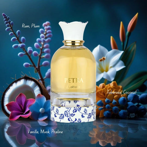 Petra Eau De Parfum Spray 100ml (3.4 oz) by Lattafa & Joodie Perfume Oil 12ml (0.40 oz) by Intense Oud | Elegance Layered To Perfection (Bundle) - Intense Oud