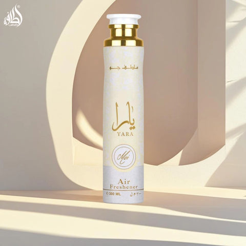 Yara Moi Air Freshener 300ML (10.1 OZ) by Lattafa | Sweet, Lush, and Comforting—A Fragrance That Feels Like Home. - Intense Oud