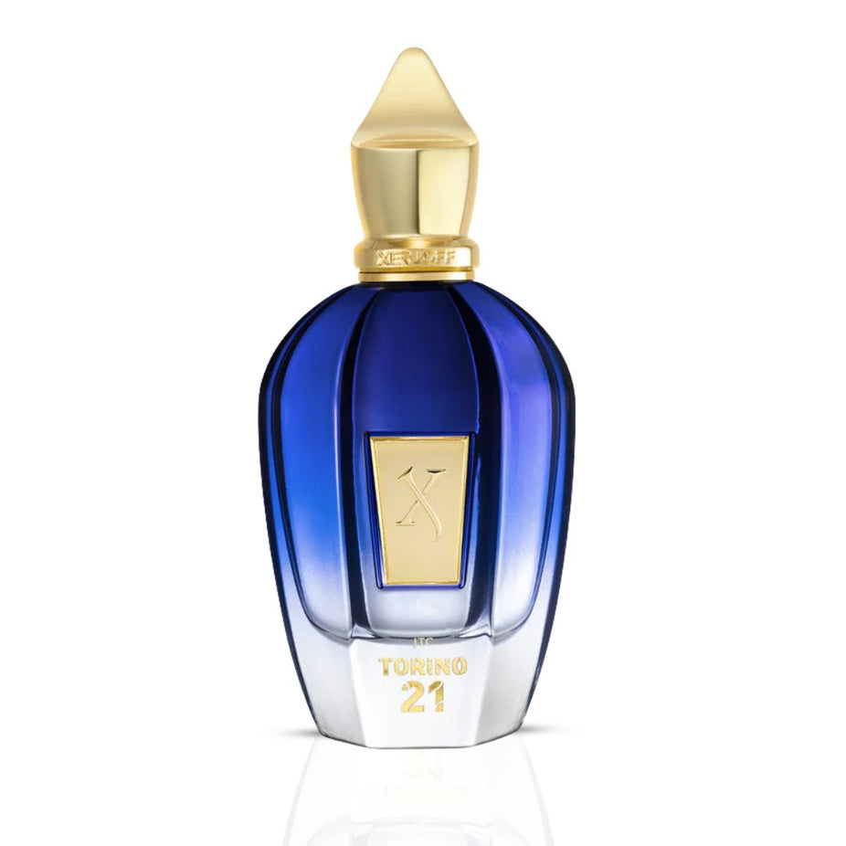 Xerjoff Torino21 Eau de Parfum spray 100ml bottle with elegant packaging and sleek design.