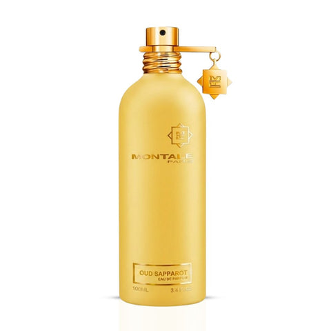 Montale Oud Sapparot Eau de Parfum spray 100ml bottle with elegant packaging and clear label.