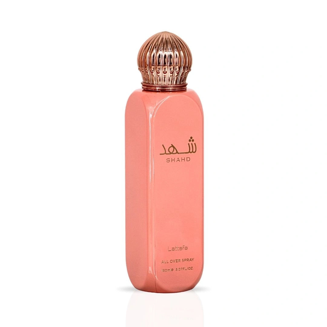 Shahd All Over Spray 150ml (5.07 oz) by Lattafa | Tropical Florals Meet Golden Amber Musk - Intense Oud