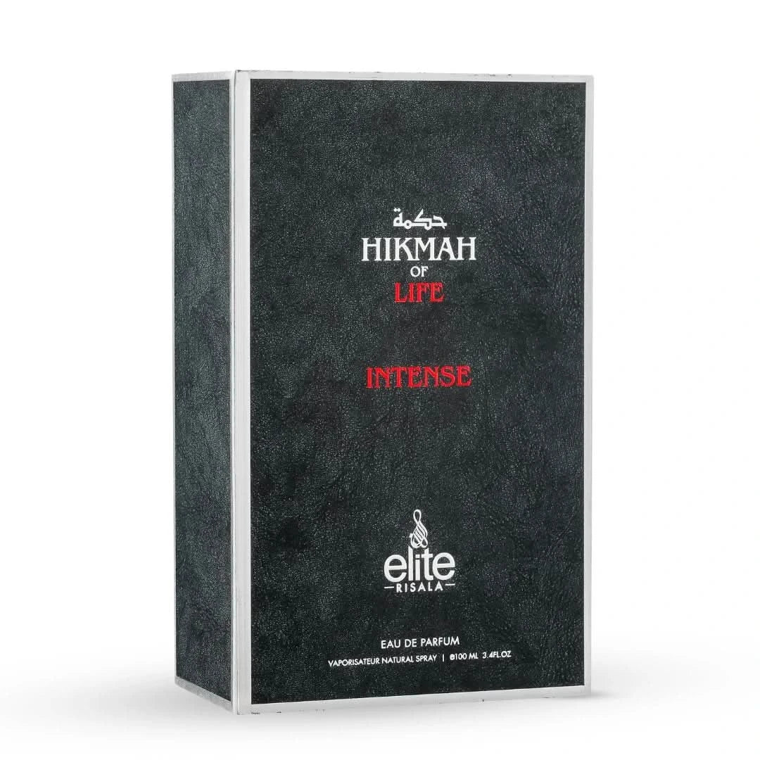 Elite Risala Hikmah Of Life Intense Eau de Parfum spray 100ml bottle with elegant packaging and floral and woody scent details