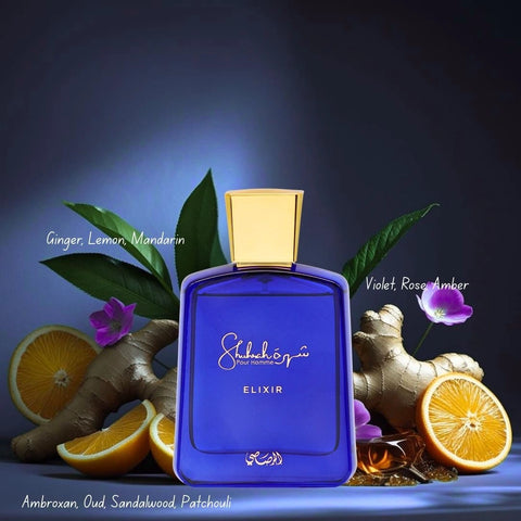 Shuhrah Elixir Pour Homme Eau de Parfum Spray 90ml (3.0 oz) by Rasasi | The Essence of Modern Masculinity - Intense Oud