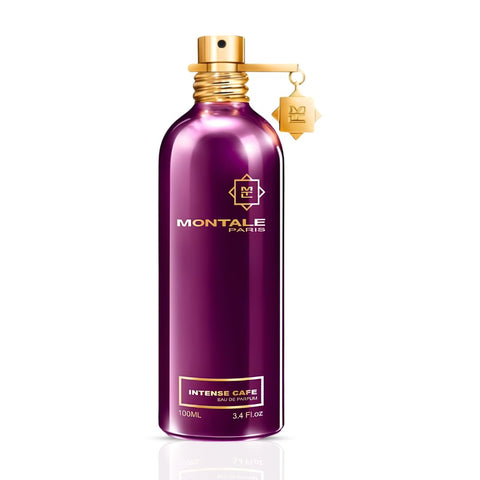 Montale Intense Cafe Eau de Parfum spray bottle, 100ml, with elegant packaging and fragrance details visible.