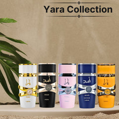 Yara Collection 5 Piece Set - Yara, Yara Moi, Yara Tous, Asad, Asad Zanzibar - Eau De Parfum Sprays 100ML (3.4 OZ) By Lattafa. - Intense Oud