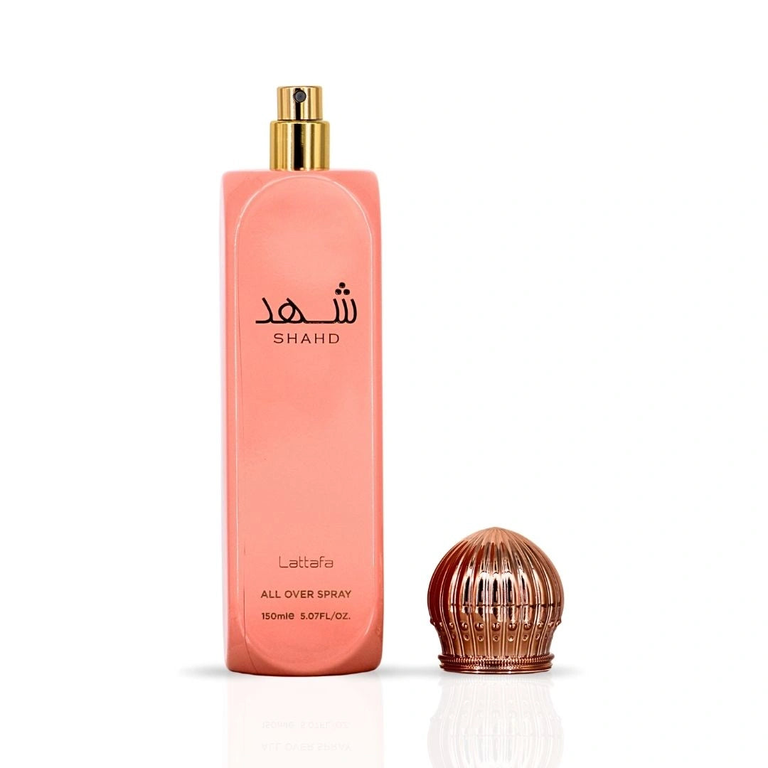 Shahd All Over Spray 150ml (5.07 oz) by Lattafa | Tropical Florals Meet Golden Amber Musk - Intense Oud