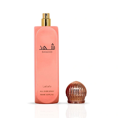 Shahd All Over Spray 150ml (5.07 oz) by Lattafa | Tropical Florals Meet Golden Amber Musk - Intense Oud
