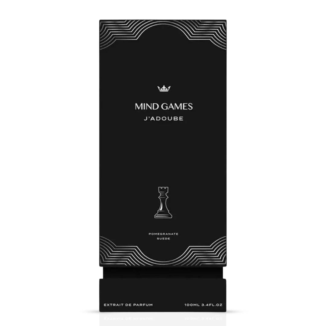 J’adoube Extrait de Parfum 100ml by Mind Games, elegant EDP bottle with a sleek design and minimalist label.