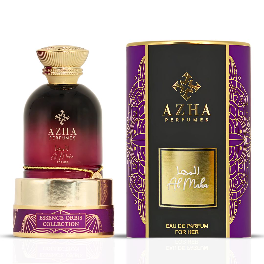 Al Maha For Her Eau De Parfum Spray 100ML (3.4 OZ) by Azha | A Lush Escape of Exotic Fruits & Florals, Melting into Smoky Woods & Golden Amber. - Intense Oud