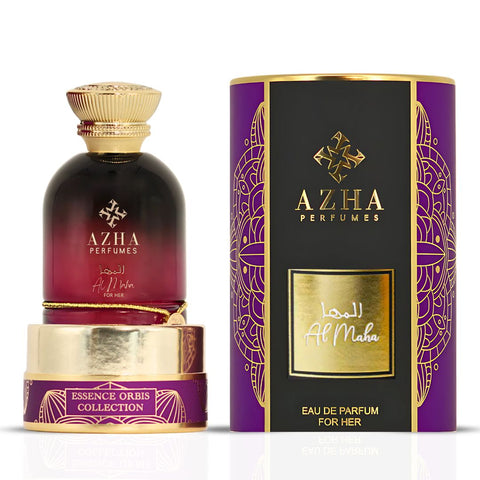 Al Maha For Her Eau De Parfum Spray 100ML (3.4 OZ) by Azha | A Lush Escape of Exotic Fruits & Florals, Melting into Smoky Woods & Golden Amber. - Intense Oud