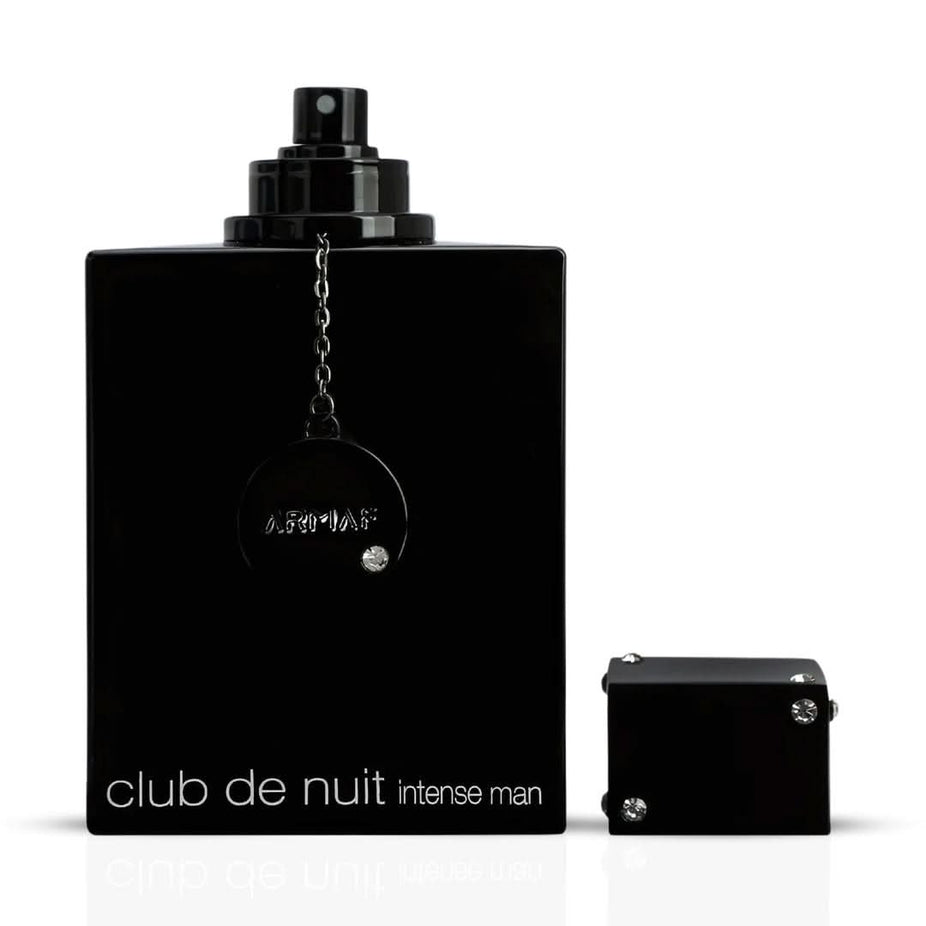 Armaf Club De Nuit Intense Man Pure Parfum spray bottle, 150ml, showcasing the sleek design of this EDP extrait de parfum.