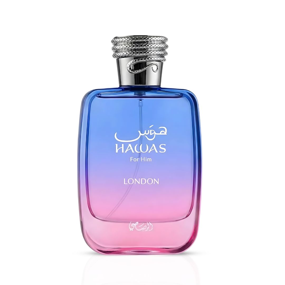 AUCTION Hawas London Eau De Parfum Spray 100ml (3.38 oz) By Rasasi (Velvet Pouch)