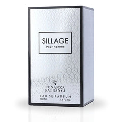 Sillage Pour Homme EDP Spray 100ML (3.4 OZ) by Bonanza Satrangi | Long Lasting, Citrusy, Floral, Musky, Woody Fragrance. - Intense Oud