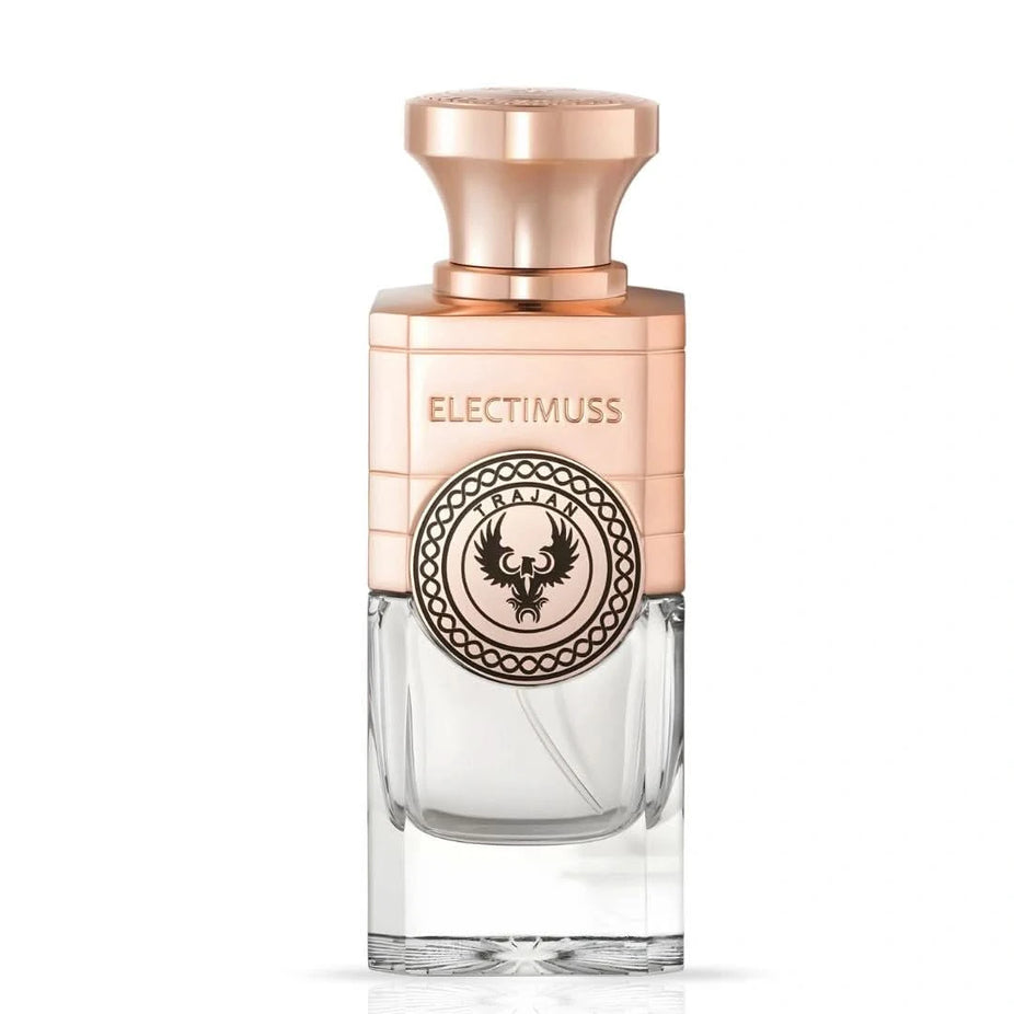 Electimuss London Trajan Parfum Spray 100ml EDP bottle with sleek design and elegant packaging.
