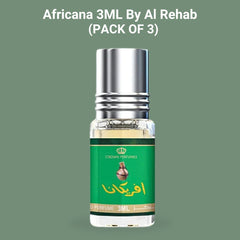 Africana 3ML Perfume Oil By Al Rehab (PACK OF 3) - Intense Oud