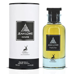 Jean Lowe Azure & Jean Lowe Fraiche EDP Sprays 100ML (3.4OZ) By Maison Alhambra | Long Lasting, Fresh, Citrusy, Captivating Scents. (BUNDLE) - Intense Oud