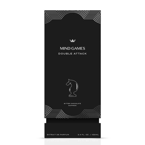 Mind Games Double Attack Extrait de Parfum EDP 100ml bottle with elegant packaging and dark-colored cap.
