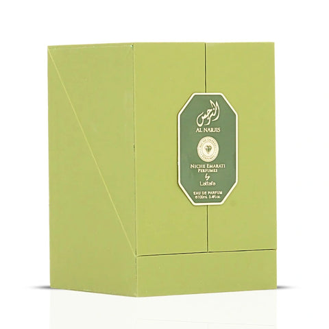 Niche Emarati Al Narjis Eau De Parfum Spray 100ml (3.4 oz) by Lattafa | Iconic. Unisex. Enigmatic. Unforgettable. - Intense Oud