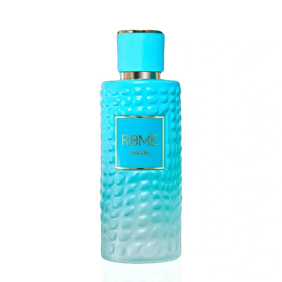 Rome Imagine Eau De Parfum Spray by Mast Perfume, 100ml bottle with elegant design, showcasing the fragrance's luxurious packaging.